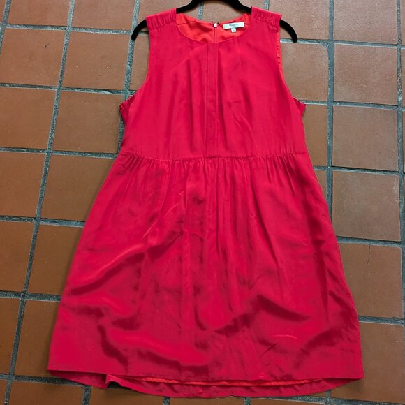 Madewell Red Silk Dress Size 12 - Picture 1 of 15